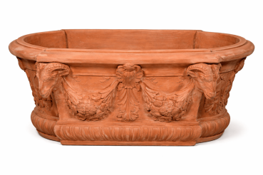 Blumenkasten mit Widderkopf